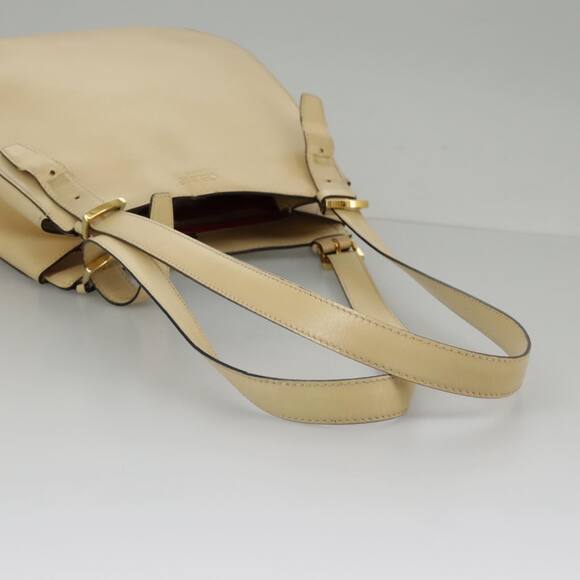 CELINE Shoulder Bag Leather Beige - Picture 7 of 13
